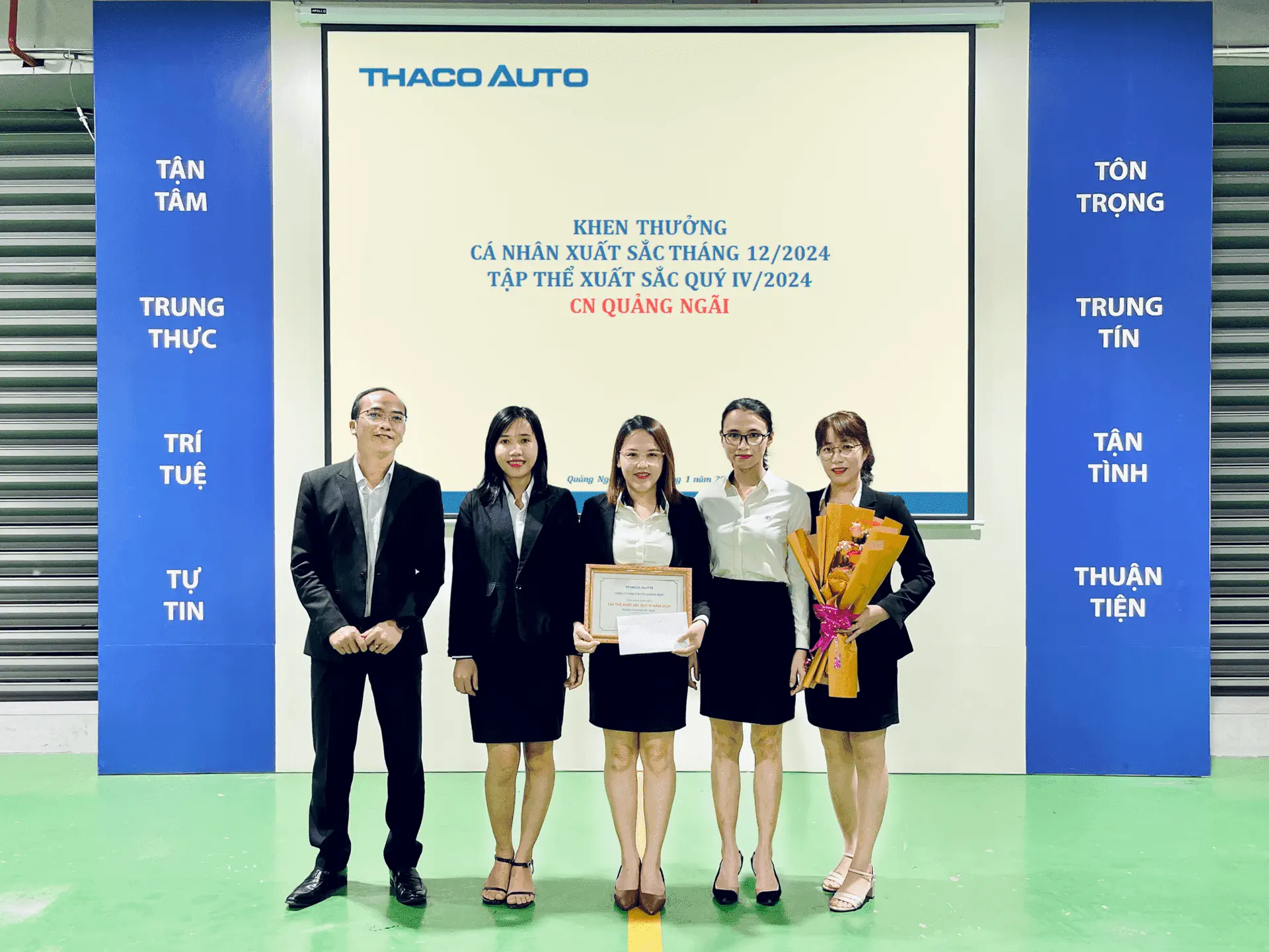 Lễ Chào cờ tháng 01/2025: THACO AUTO Quảng Ngãi triển khai các hoạt động phục vụ khách hàng trước Tết Nguyên đán